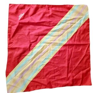 Newport Stripes Red Yellow Square Shape Cigarette Advertising Give Away Scarf‎